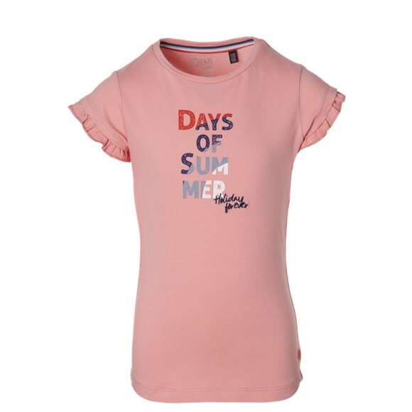 NWT - Quapi - Girls Pink T-Shirt and Navy Skirt Set - Picture 5 of 5